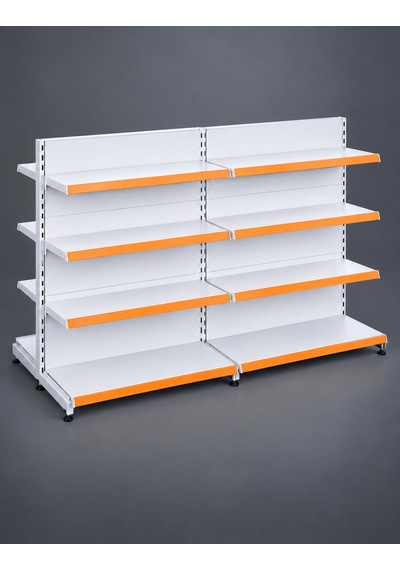 Çift Taraflı Ekonomik 2'li Orta Reyon, Market Rafı-bazasız H:140 Cm Antrasit Gri-40x75 Cm Çok Renkli