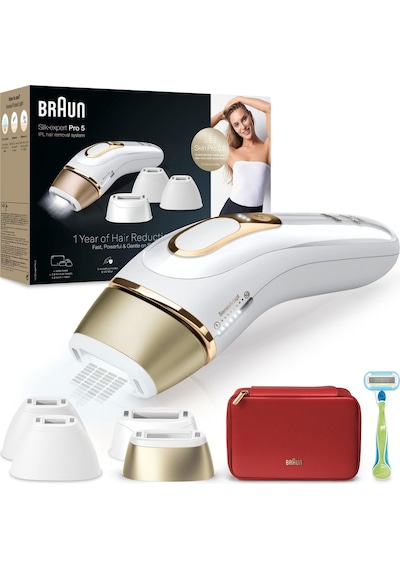 Braun Silk Expert Pro 5 PL5382 IPL Cihazı + Venus Tıraş Makinesi + Başlık 4'lü + Çanta