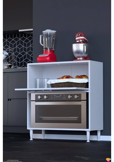 Nova Çok Amaçlı Mutfak Modülü 75x87x32 Cm Fırın Dolabı Ekmeklik Ve Mutfak Düzenleyici Beyaz Nova Çok Amaçlı Mutfak Modülü 75x87x32 Cm Fırın Dolabı Ekmeklik Ve Mutfak Düzenleyici Beyaz