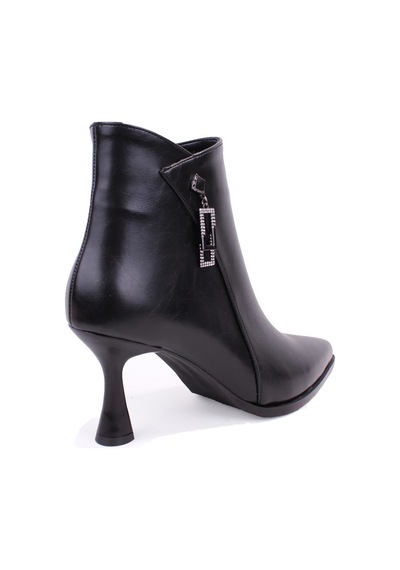 Dagoster Dza07-92826905 Siyah Klasik Fermuarlı 8 Cm İnce Topuklu Kadın Bot