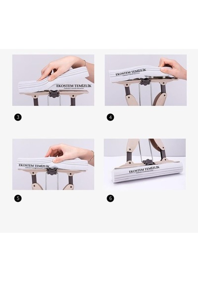 Pratik Mikrofiber Sıkmalı Sünger Başlıklı Kelebek Mop Paspas