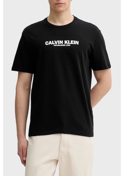 Calvin Klein Erkek T Shirt Lv04re820g Ub1 Siyah Siyah