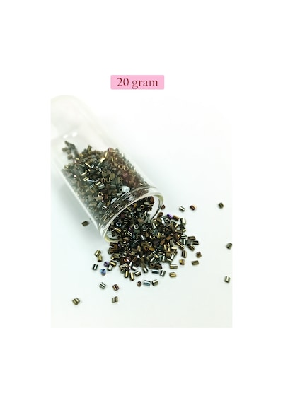 Kesme Cam Boncuk 2mm - 4 Renk - Toplam 80 Gram - Bnc444