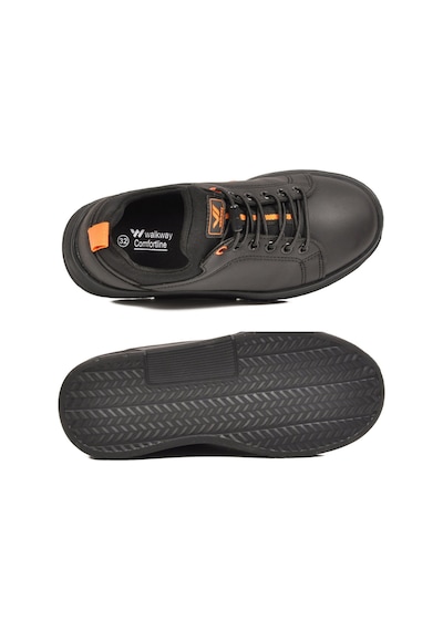 Siyah Turuncu Lastik Bağcıklı Erkek Çocuk Sneaker Çok Renkli