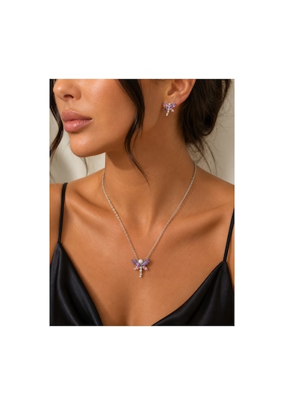 Kadın Kelebek Model Mor Pembe Taşlı İnci Detaylı Kolye Küpe Takımı Zarif Takı Seti Çok Renkli - 894219593 çok renkli Kadın Kelebek Model Mor Pembe Taşlı İnci Detaylı Kolye Küpe Takımı Zarif Takı Seti Çok Renkli - 894219593 çok renkli
