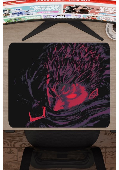 Berserk Kaymaz Dikişli Kauçuk Oyuncu Mousepad V5 - 48x40 Xl Gaming Mouse Pad Fare Altlığı