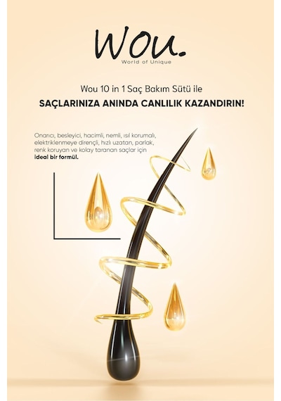 Wou Milk Therapy Şampuan 400 Ml Milk Therapy Milk Therapy Saç Bakım Sütü 150ml