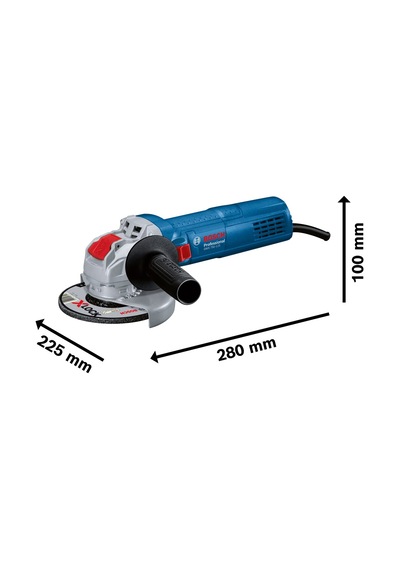 Tr Avuç Taşlama Makinesi Gwx 750-125, Mavi 750 W, X-lock İçin - Aksesuarlar, Disk Çapı: 125 Mm, Kartonda