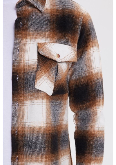 Tudors Erkek Slim Fit Dar Kesim Kareli Tek Cepli Oduncu Gömlek-41975 Çok Renkli Tudors Erkek Slim Fit Dar Kesim Kareli Tek Cepli Oduncu Gömlek-41975 Çok Renkli