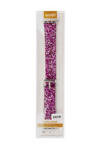 Hmngoakkllby Apple Uyumlu Watch 38mm Starry Taşlı Kordon - Derin Mor Akllhmng