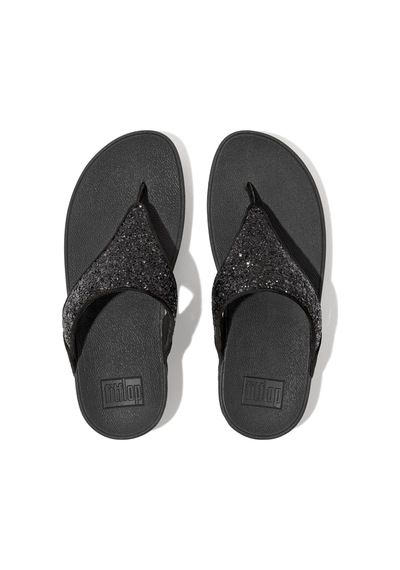Roncato 339 Black Glitter Terlik Kadın Diğer X03-339 /323 Fitflop Lulu Glitter Toe-post Siyah