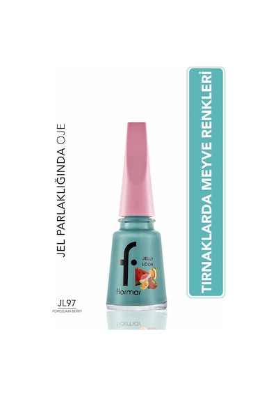 Flormar Juicy Fruits Jelly Look Yüksek Pigmentli & Parlak Bitişli Jel Görünümlü Oje 3Jl97 Porcelain Berry