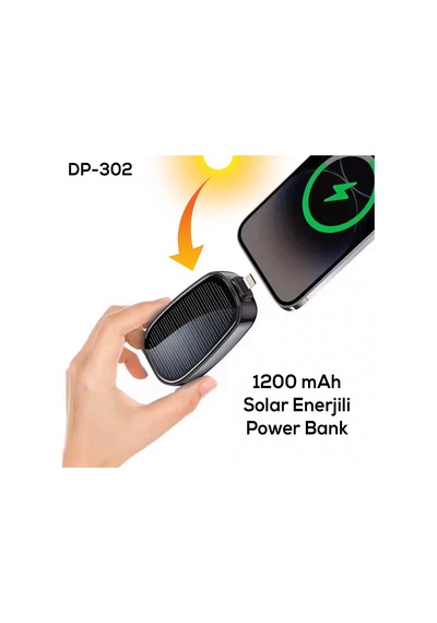 Güneş Enerjili Power Bank Düz Renkli