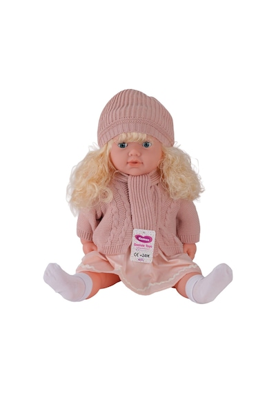 7959 60 Cm Trikolu Hırkalı Saçlı Büyük Bebek - Izbp-888161 1 Adet