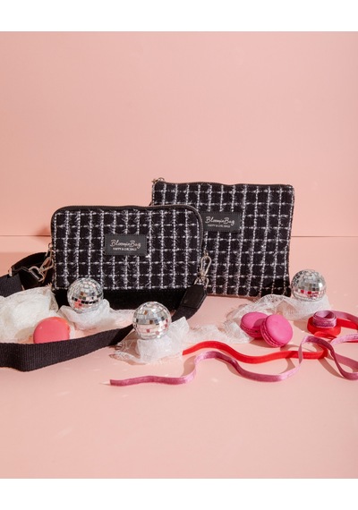 Bloominbag Noir Tweed Çapraz Çanta Siyah