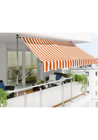 Evinizin_Atolyesi Teleskopik Tente Turuncu-Beyaz 300X150 Cm