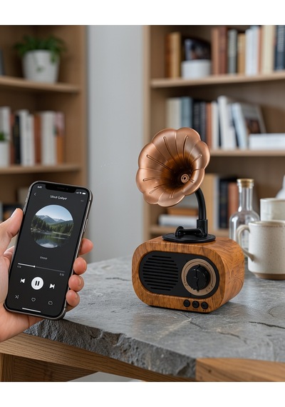 Mini Retro Bluetooth Hoparlör Fm Radyo 8 Saat Batarya Uczzzb5rayo-9