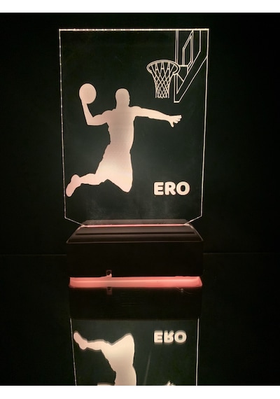 Kişiye Özel Basketbol Masaüstü 3D Led Lamba
