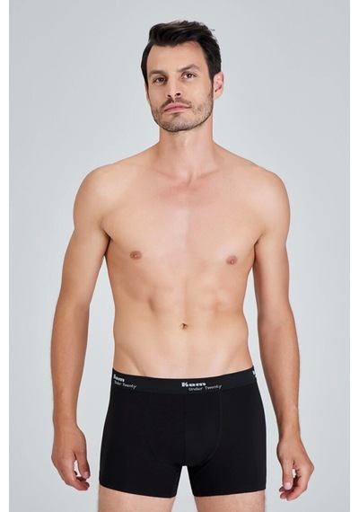 Nemeresoft Kom Tight Erkek Short Boxer 2li Siyah