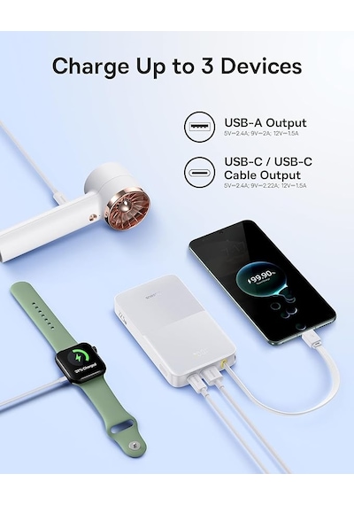 Baseus Enerfill Fc51 Bipow2 Pro Beyaz Power Bank 10000mah 22.5w Rrc9bsu0033