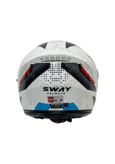 Sway Xbyc 917 Fusion Full Face Çene Açılır Motosiklet Kaskı L Beden White Black Beyaz - Siyah