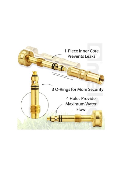 65043-amz Twist Metal Süpürme Başlığı 2'li Paket Seti, Altın