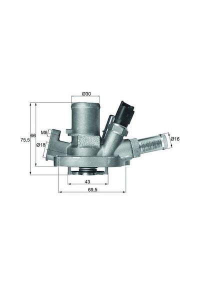 Termostat - Fiat Egea, 500, Punto, Tipo, Bravo, Giulietta, Mito - Mahle-tı15180