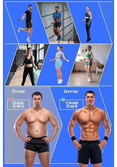 Basic Atlama İpi Uzunluk Ayarlanabilir Atlama Sekme İpi Jump Rope 515