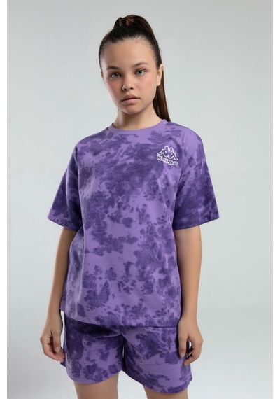 Kappa 362415 Kız Çocuk Tie-dye Şort Bermuda Pijama Takım Lila