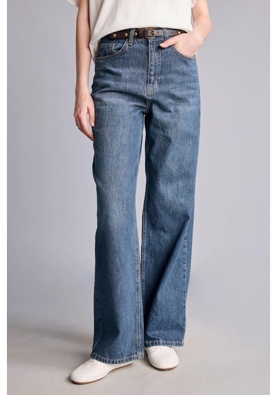 Defacto Straight Fit Koyu Mavi Kadın Jean Pantolon I2326ax/nm34