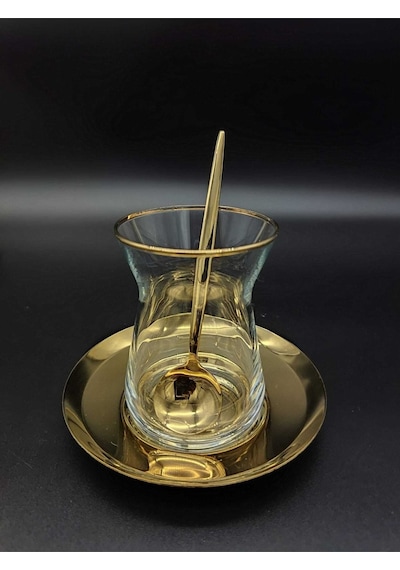 Ikon Titanyum Gold 6 Adet Çay - Kahve  Kaşık Gri