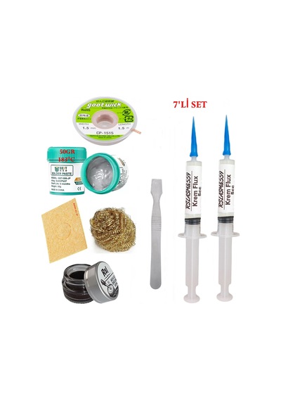 Best Krem Lehim 183 C 50gr Havya Uc Temizleyici Flux Lehim Toplama Cp-1515 Lehim Emme Teli Spatula Seti2 Tk02