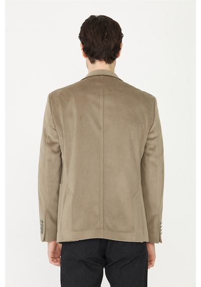 Açık Yeşil Fitilli Kadife Slim Fit Blazer Ceket A.yeşil