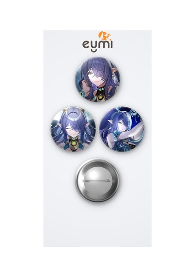 Genshin Impact Oyunu Lauma Oyun 3'lü Metal Rozet Seti 58mm İğneli Buton Çanta Yaka Rozeti Çok Renkli