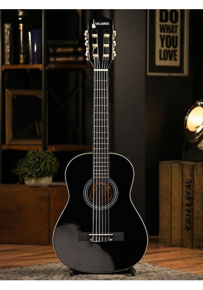 Valares Qcg3024 36 3/4 Klasik Gitar Çocuklar İçin İdeal Yumuşak Tını Kolay Çalım Çanta Ve Pena Hediye Siyah