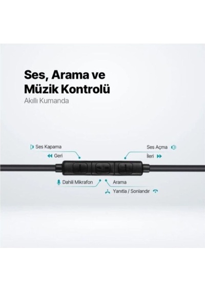 Typc-e Girişli Ttec Rio Usb-c Stereo Mikrofonlu Kulakiçi Kulaklık Siyah Uyumlu Diğer