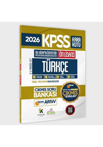 2026 Fullönlisans Kpss Kara Kutu ÖSYM Çıkmış Soru Bankası 5li Modül Set Son 15 Yıl(sadece Ön Lisans)