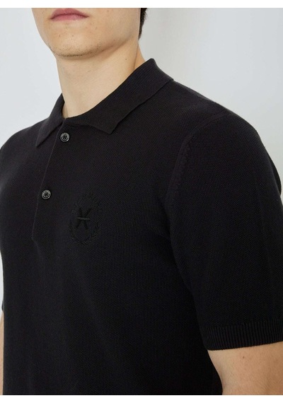 John Richmond Siyah Erkek Polo T-shirt Ump24214po
