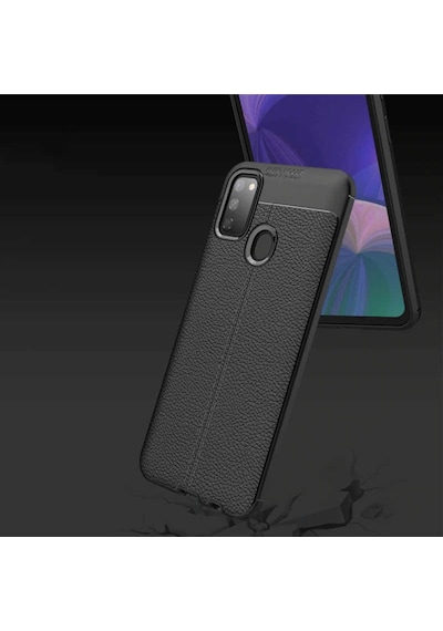 Samsung Uyumlu Galaxy M21 Kilif Deri Tarzi Niss Silikon Case 401547365