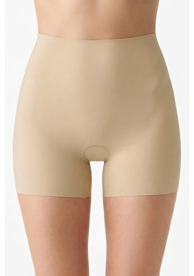 Cottonill Premium - Ten Lazer Kesim Yüksek Bel Görünmez Kadın Boxer