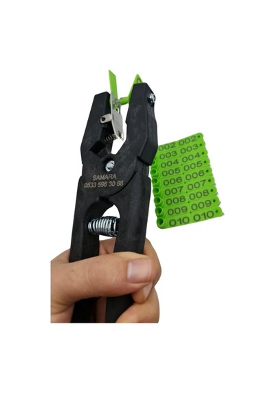 25 Adet Yeşil Renk Kuzu Küpesi Parmak Küpe + Pens Ucu Hediyeli