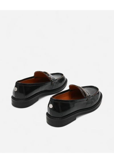 Steve Madden Adıson Black Leat Kadın Siyah Loafer Adıson