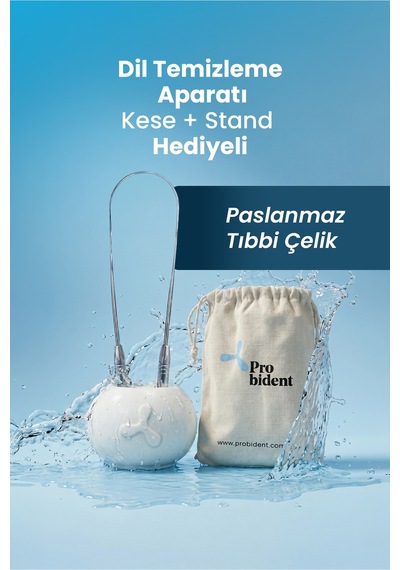 Dil Temizleme Aparatı / Dil Sıyırıcı Kese + Stand Hediyeli