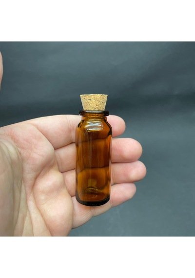 Amber Tıpalı Cam Şişe Kahverengi Tıpalı Cam Şişe 15 ML