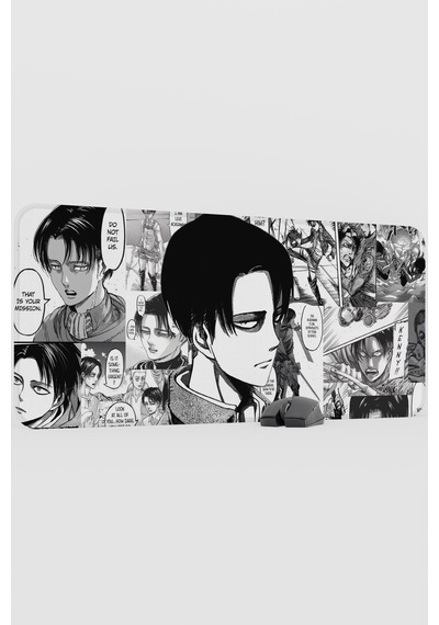 Levi Ackerman Anime V5 - 90x40 Xxl Gaming Kauçuk Kaymaz Taban Mouse Pad Fare Altlığı