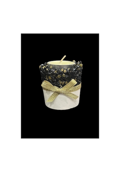 Hediyelik Kahve Yanı Sunumluk Dekoratif Tealight Mumluk 6x6 Cm 2 Li
