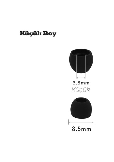 2 Çift 4 Adet Kulaklık Silikonu Samsung Uyumlu Küçük 8.5mm