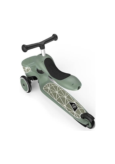 Scoot And Ride Highwaykick 1 Lifestyle Scooter - Green Lines 210621-96604 Haki