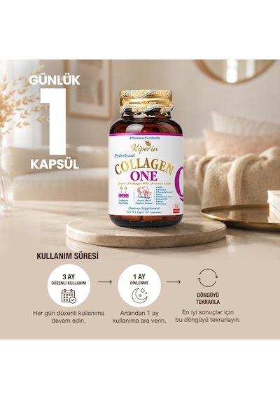 One Tek Hidrolize Kolajen Peptitler Msm, Biotin, Hyaluronik Asit, Selenyum, Vitamin D 30kapsül