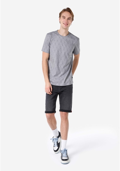 Colin's Colins Regular Fit Yuvarlak Yaka Baskılı Erkek Gri Kısa Kol Tişört Cl1068398 Q1.v1 Gra Gri
